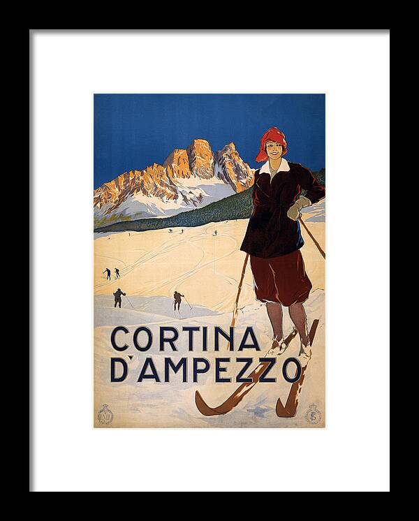 Cortina D Ampezzo Framed Print featuring the digital art Cortina d Ampezzo by MotionAge Designs