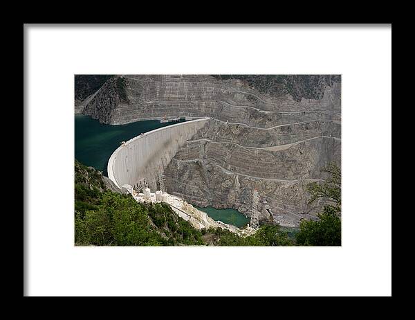 Nobody Framed Print featuring the photograph Coruh River Dam Construction by Bob Gibbons