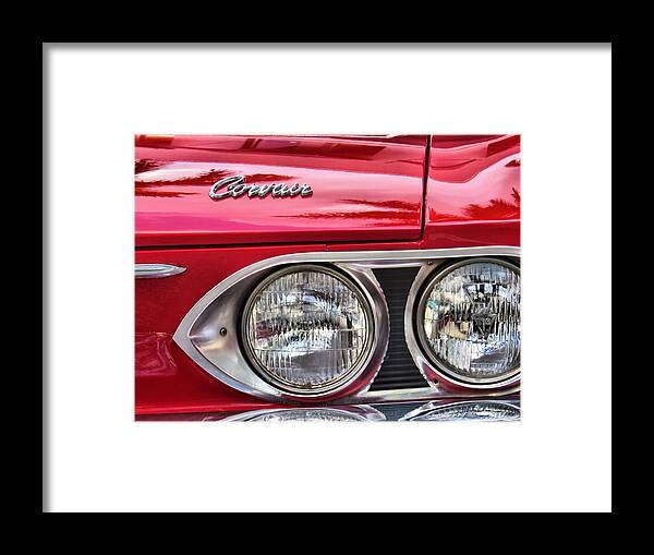 Autos Framed Print featuring the photograph Corvair by Dart Humeston