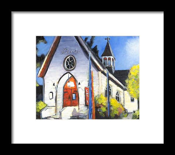 Church Framed Print featuring the painting Corvallis Arts Center by Mike Bergen