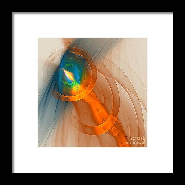 Fractal Framed Print featuring the digital art Cosmic Candle by Victoria Harrington