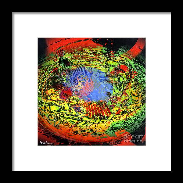  Kabbala Framed Print featuring the painting Cosmos #6 by Dov Lederberg