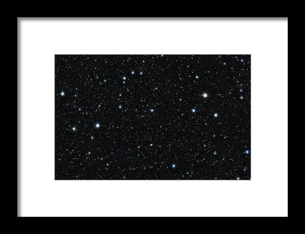 Galaxy Framed Print featuring the photograph COSMOS region in Sextans, VISTA image by Science Photo Library