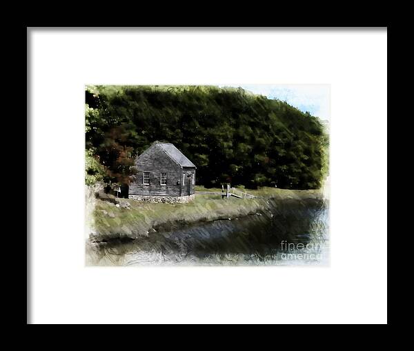 Architecture Framed Print featuring the photograph Cottage In The Woods by Marcia Lee Jones