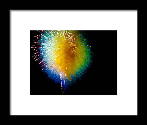 Michigan Fireworks 2013 Fenton Display Framed Print featuring the photograph Cotton Candy by Tara Lynn