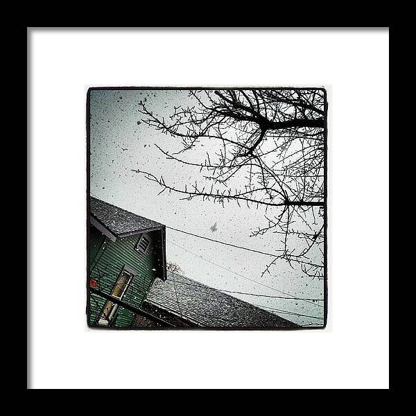  Framed Print featuring the photograph Cottonwood Az 10 Minute Snow Storm by Aaron Kremer