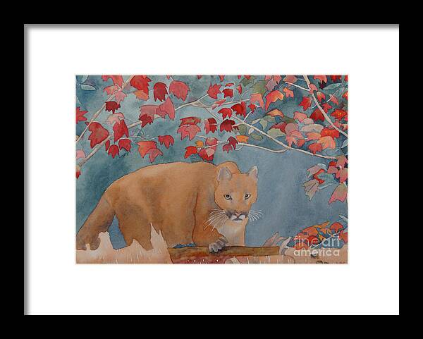 Cougar Framed Print featuring the painting Cougar by Laurel Best