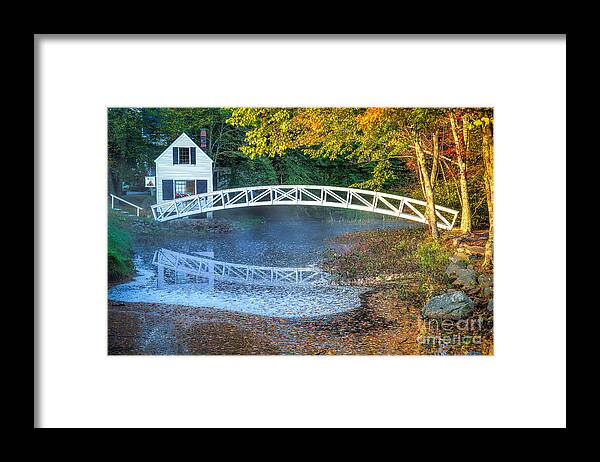 Maine Framed Print featuring the photograph Country bridge in autumn by Izet Kapetanovic