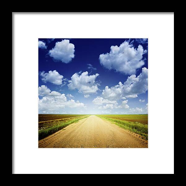 Scenics Framed Print featuring the photograph Country Landscape - Fields In The by Da-kuk
