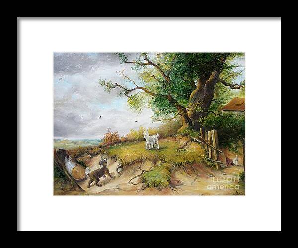Summer Framed Print featuring the painting Country life by Sorin Apostolescu