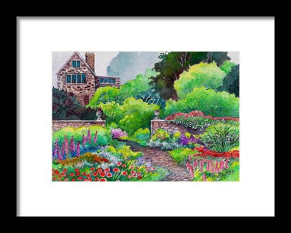 Art Licensing Framed Print featuring the painting Country Residence by Val Stokes