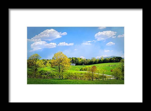 Appalachia Framed Print featuring the photograph Country Road in Blue Ridge by Debra and Dave Vanderlaan