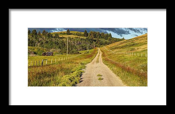 Roads Framed Print featuring the photograph Country Road by Jim Sauchyn