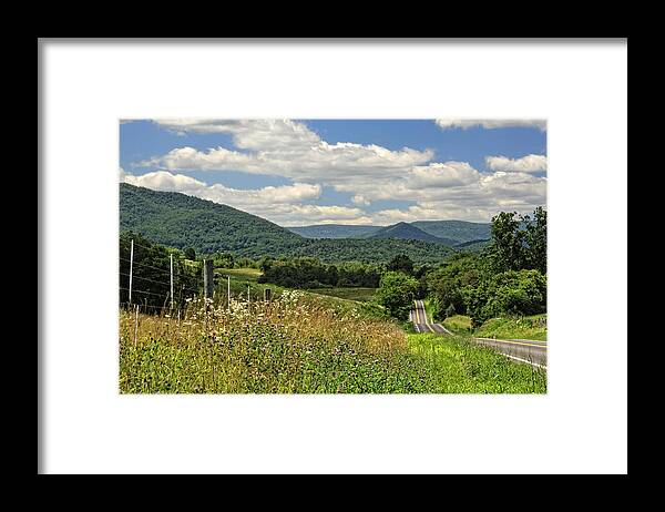 Country Framed Print featuring the photograph Country Roads Take Me Home by Lara Ellis