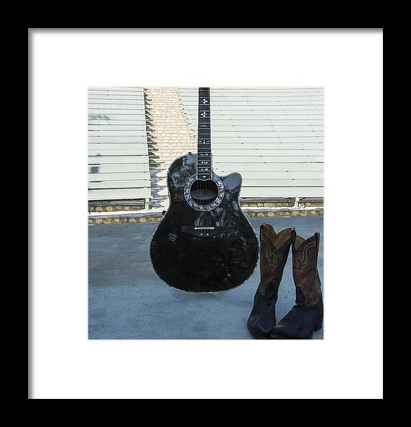 Western Framed Print featuring the photograph Country-Rock Singer Wanted- by Renee Anderson