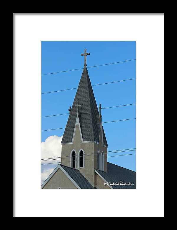 Church Framed Print featuring the photograph Country Steeple by Sylvia Thornton