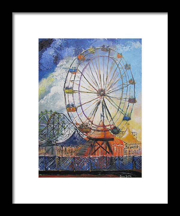 Carnival Framed Print featuring the painting A Day At the County Fair by Gary Smith