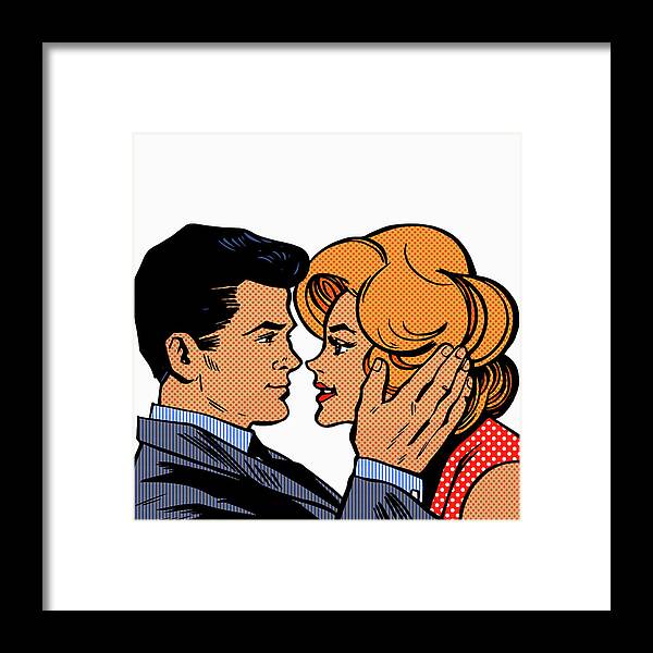 20-29 Framed Print featuring the photograph Couple Staring Into Each Others Eyes by Ikon Images