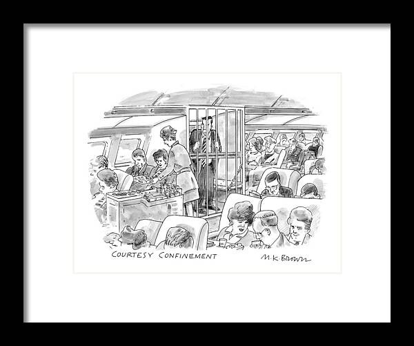 Prison Framed Print featuring the drawing 'courtesy Confinement' by M.K. Brow