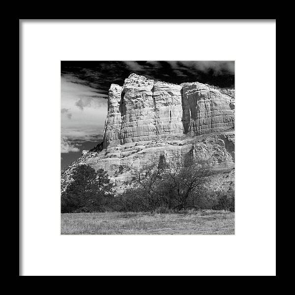 Nature Framed Print featuring the photograph Courthouse Rock by Harold Rau