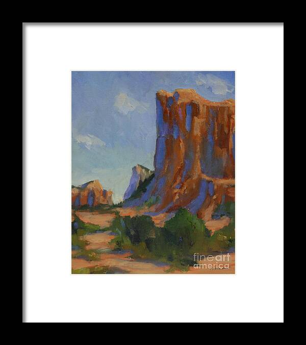 Arizona Framed Print featuring the painting Courthouse Rock II by Maria Hunt