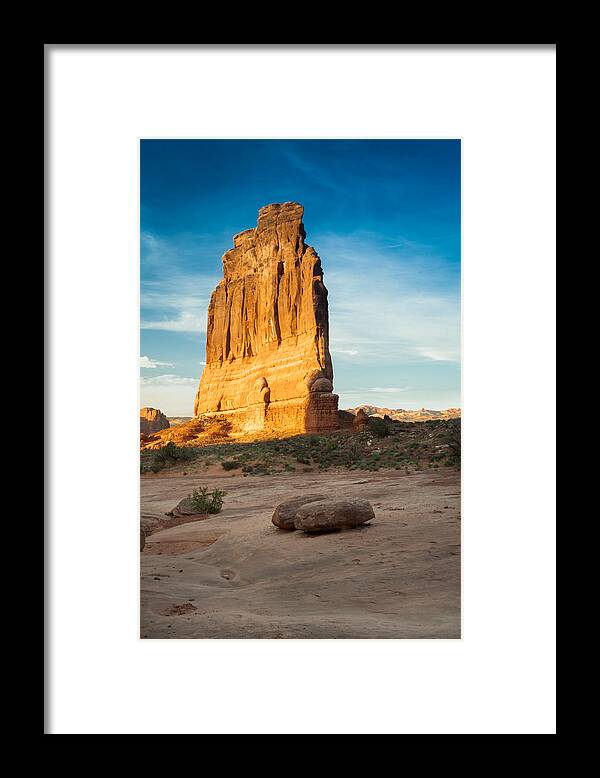 Jay Stockhaus Framed Print featuring the photograph Courthouse Rock by Jay Stockhaus