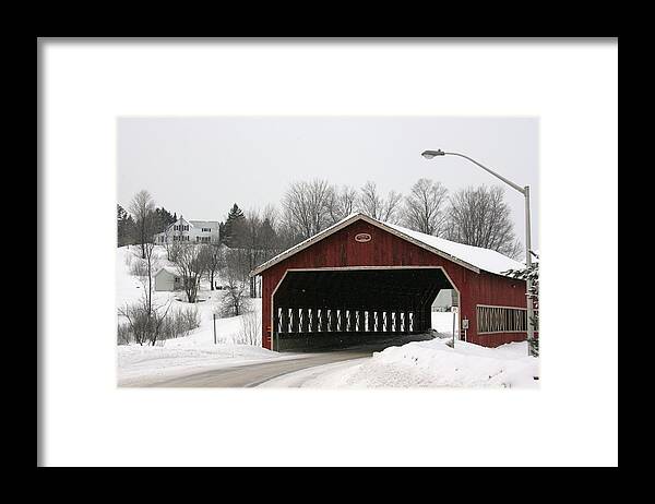 Bracebridge Framed Print featuring the photograph Covered Bridge Muskoka by Paula Brown