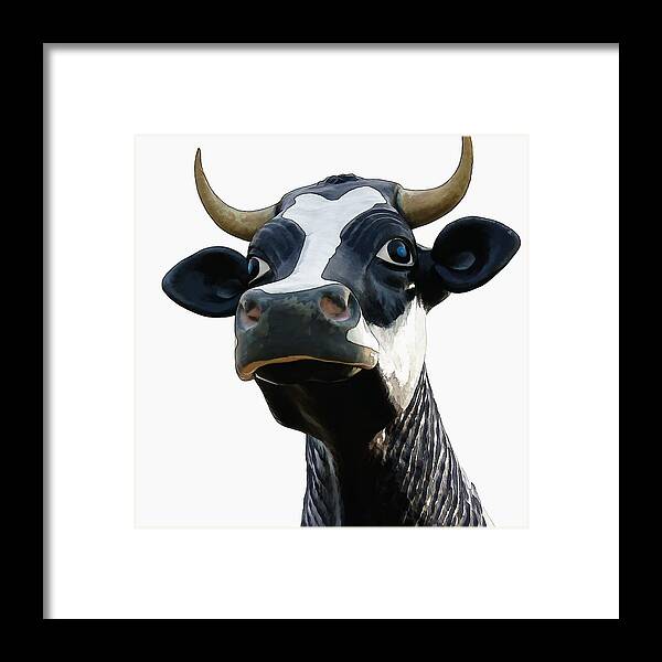 Cow Framed Print featuring the photograph Cow by Jenny Hudson