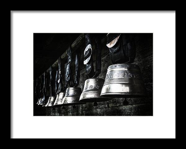 Cow Framed Print featuring the photograph Cowbells by Ryan Wyckoff