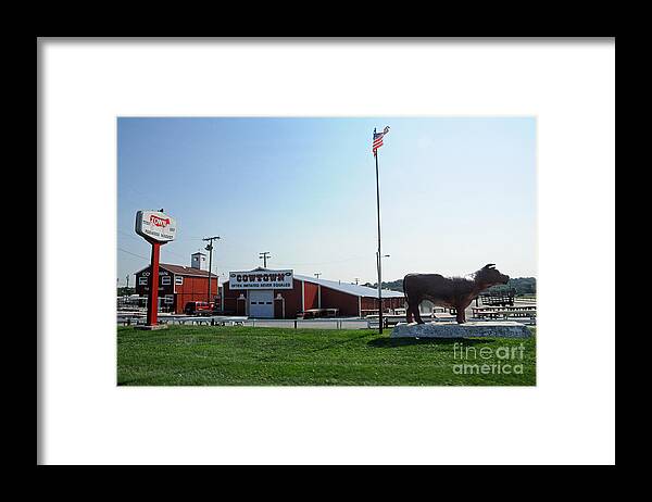 Cowtown Framed Print featuring the photograph Cowtown by N
