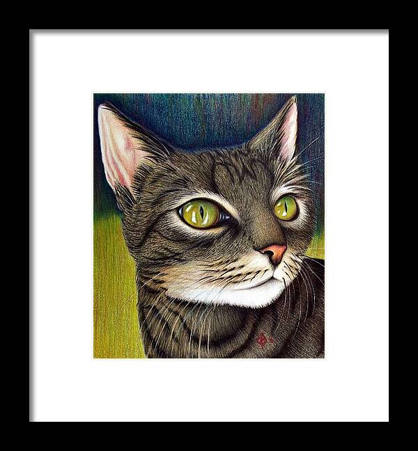 Drawing Framed Print featuring the drawing Cozette by Danielle R T Haney