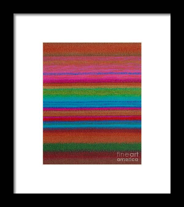 Colored Pencil Framed Print featuring the painting CP014 Stripes by David K Small
