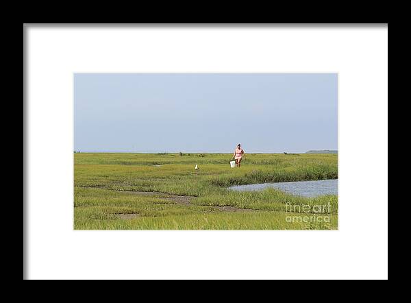 Great Bay New Jersey Framed Print featuring the photograph Crabbing at Mystic Island by David Jackson