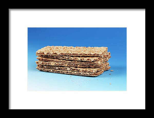 Crispbread Framed Print featuring the photograph Crackers by Wladimir Bulgar/science Photo Library