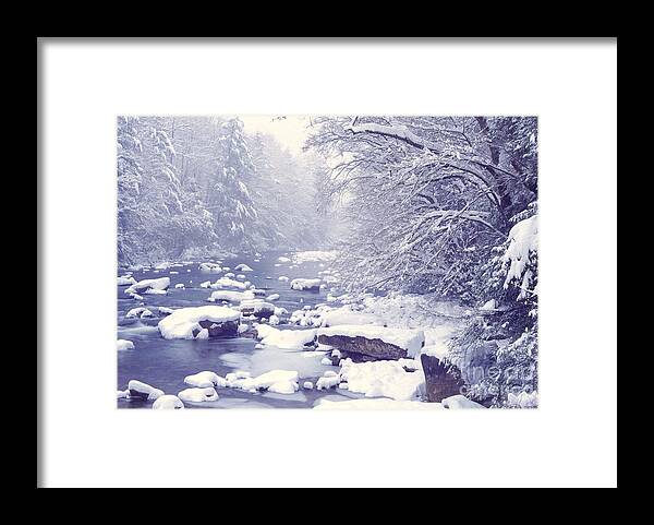 West Virginia Framed Print featuring the photograph Cranberry River Heavy Snow by Thomas R Fletcher
