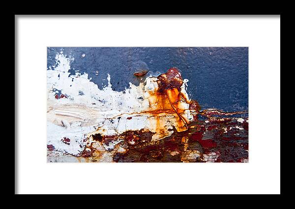 Industrial Framed Print featuring the photograph Crashing Wave Abstract by Jani Freimann