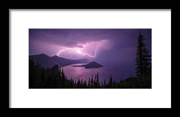 Crater Storm Framed Print featuring the photograph Crater Storm by Chad Dutson