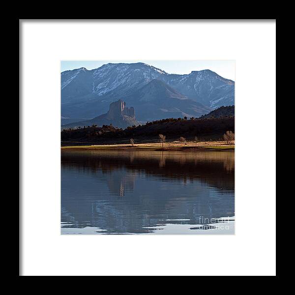 Eric Rundle Framed Print featuring the photograph Crawford Reservoir and Needlrock by Eric Rundle