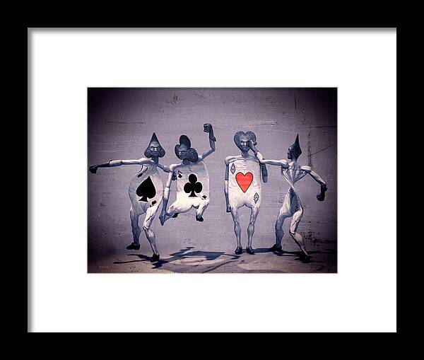 Cards Framed Print featuring the digital art Crazy Aces by Bob Orsillo