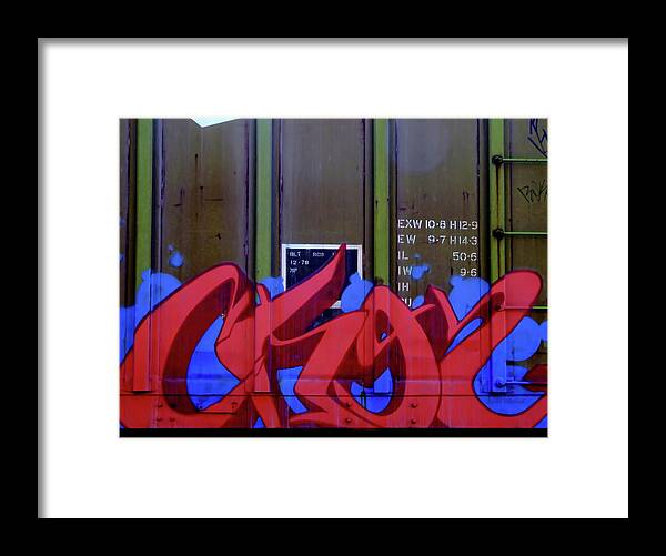 Graffiti Framed Print featuring the photograph Crazy Red by Donna Blackhall