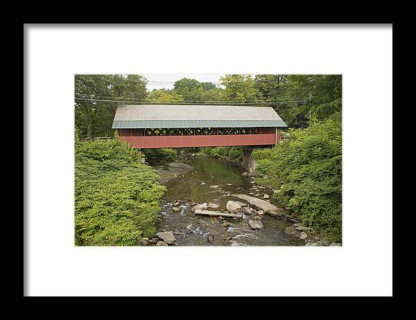 Science Framed Print featuring the photograph Creamery Covered Bridge, Vermont by Science Stock Photography