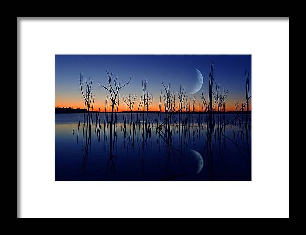 Crescent Moon Framed Print featuring the photograph The Crescent Moon by Raymond Salani III