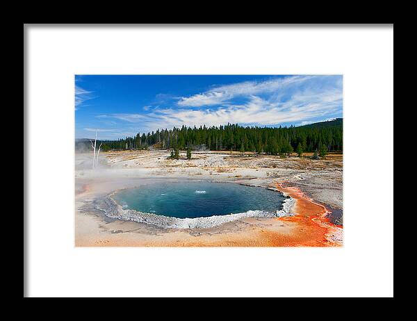 Crested Framed Print featuring the photograph Crested Pool Yellowstone National Park by Ram Vasudev
