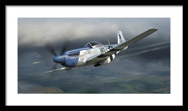 P-51 Framed Print featuring the digital art P-51 -- Preddy, Cripes A'Mighty 3rd by Robert D Perry