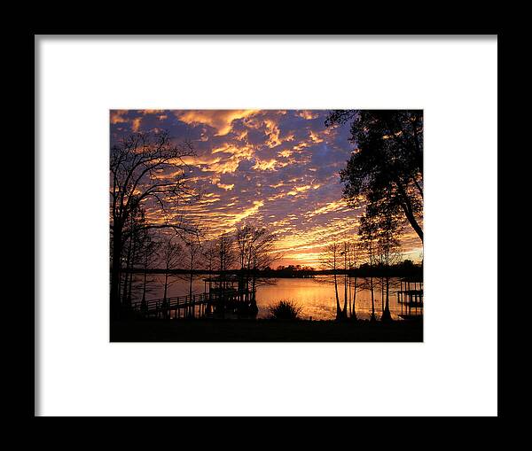 Louisiana Framed Print featuring the photograph Cross Lake Evening by Alan Metzger