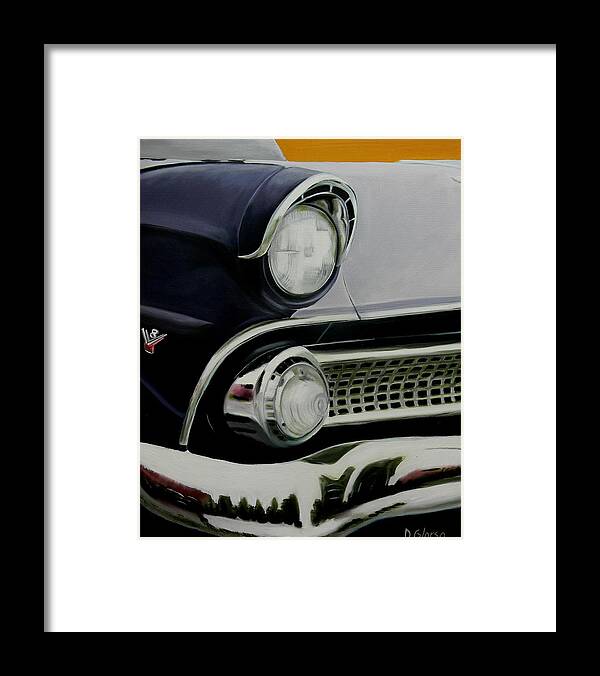 Car Art Framed Print featuring the painting Crown Vic by Dean Glorso