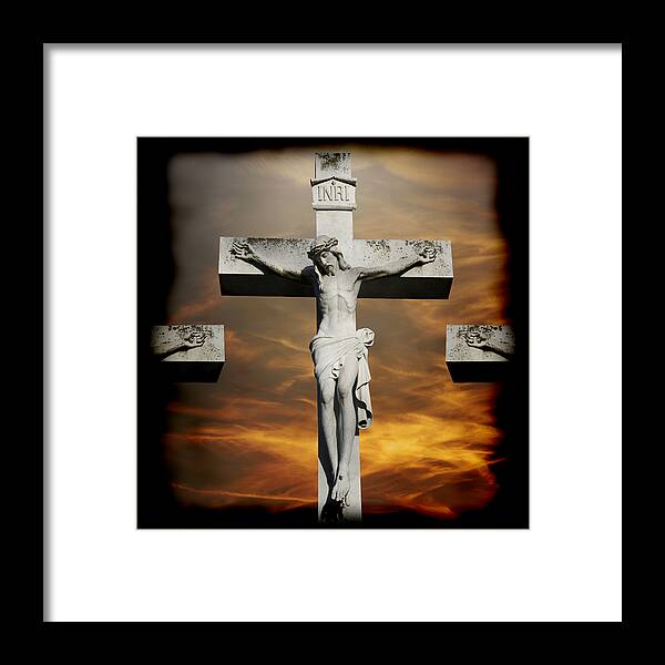 Easter Framed Print featuring the photograph Crucified by Steven Michael