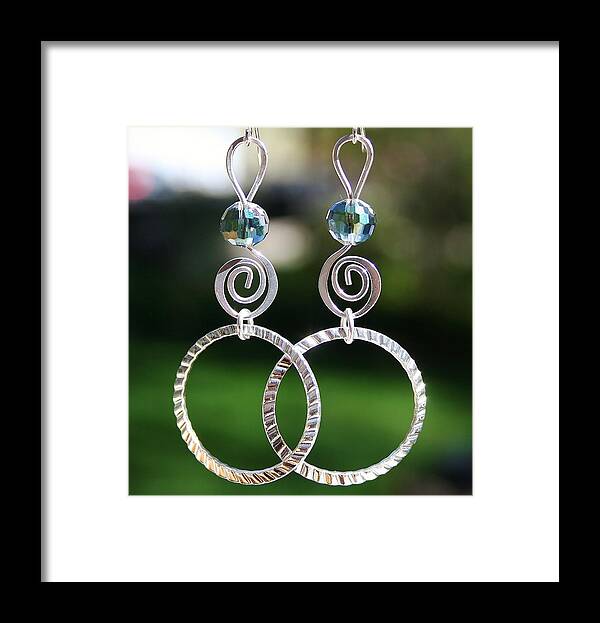 Crystal Framed Print featuring the jewelry Crystal Ball Earrings by Kelly Nicodemus-Miller