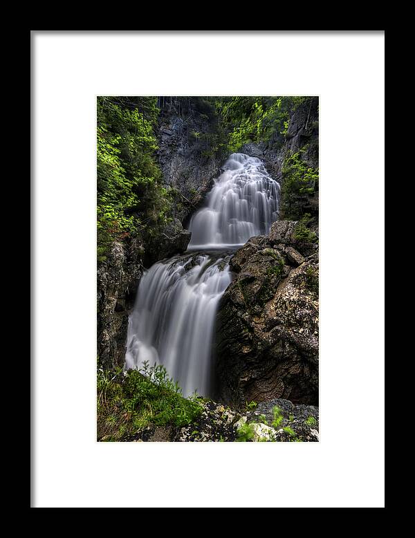 New Hampshire Framed Print featuring the photograph Crystal Cascade in Pinkham Notch by White Mountain Images