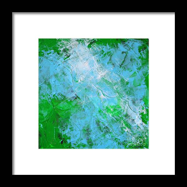Abstract Painting Paintings Framed Print featuring the painting Crystal Cave by Belinda Capol